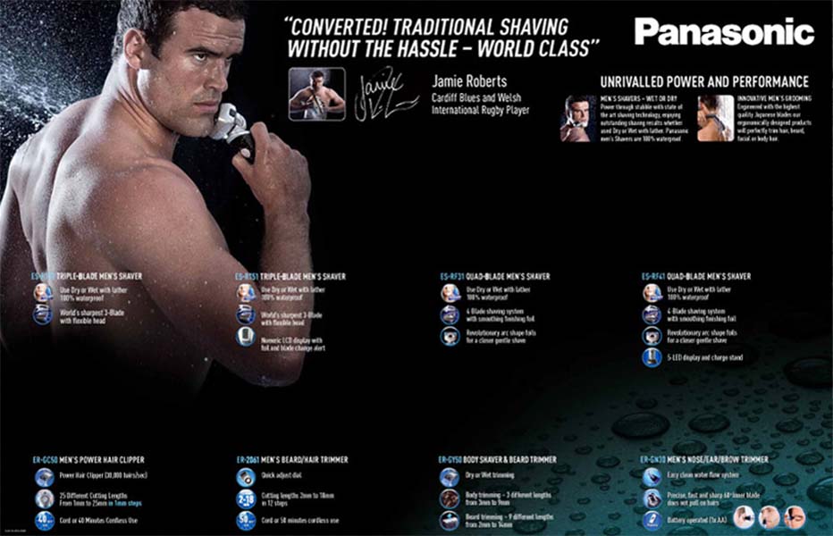 Panasonic Shaver Backboard